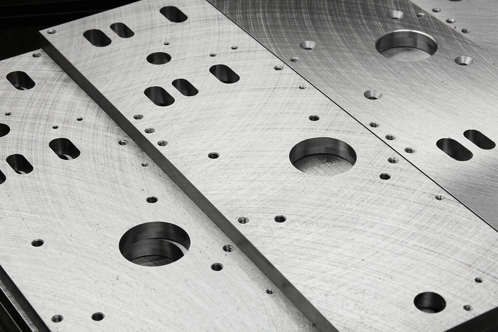CNC machining station — high-tech aluminium placeholder